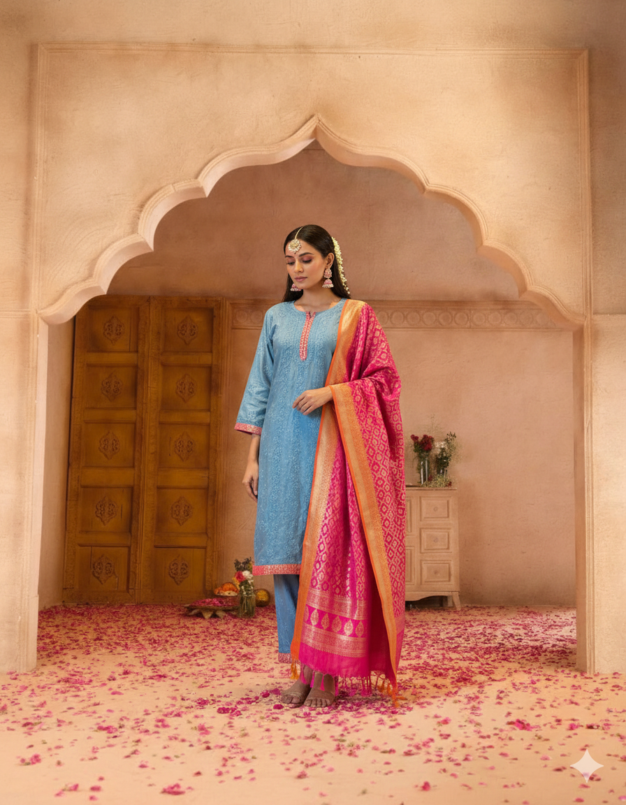 Blue Banarasi