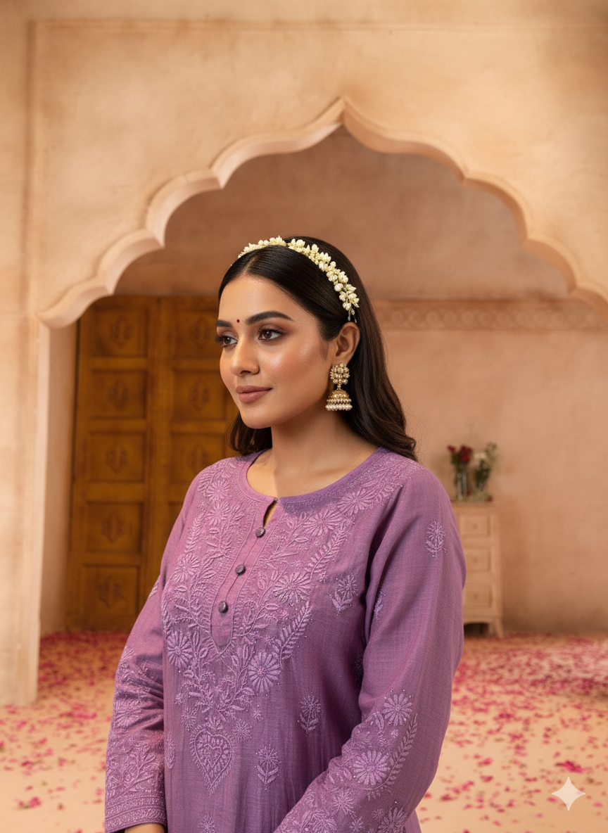Purple Gharara Set