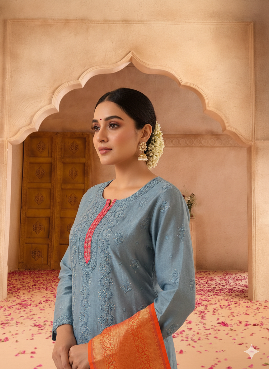Blue Banarasi