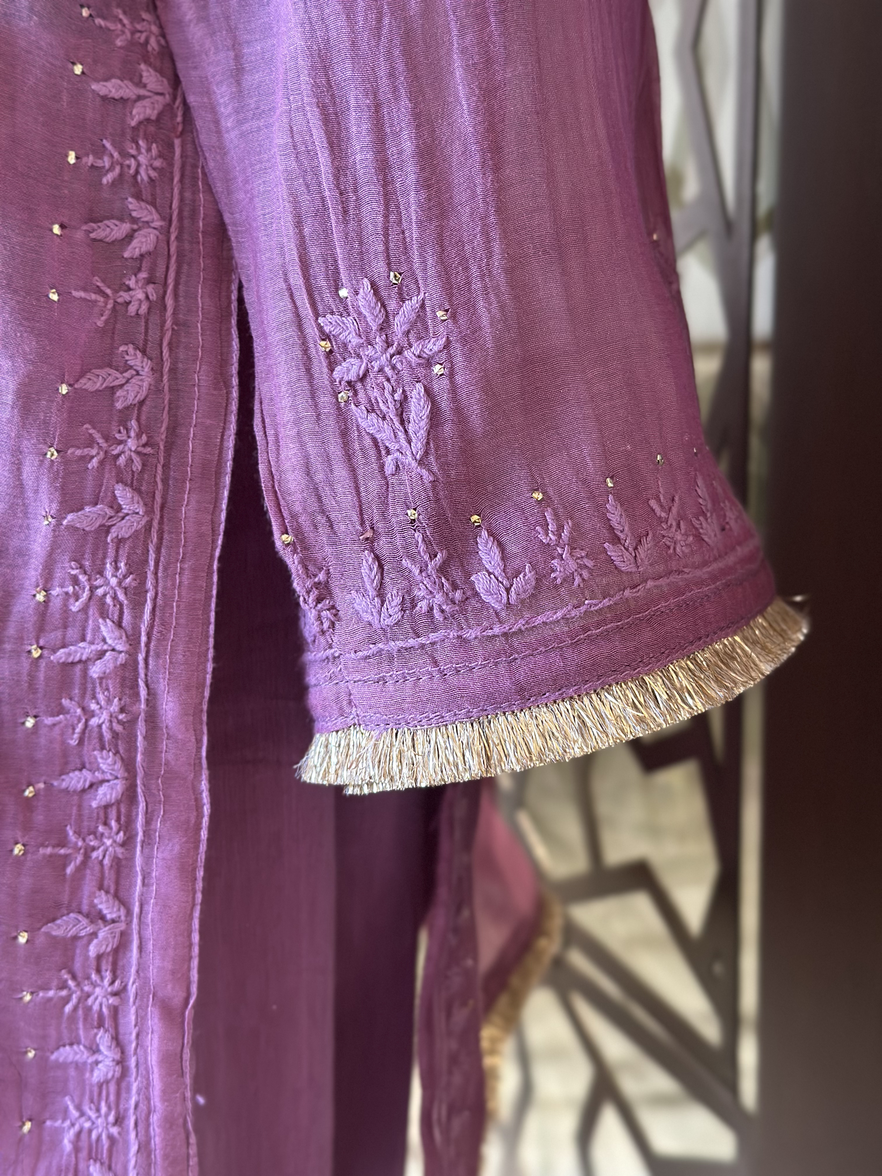 Purple Gharara Set