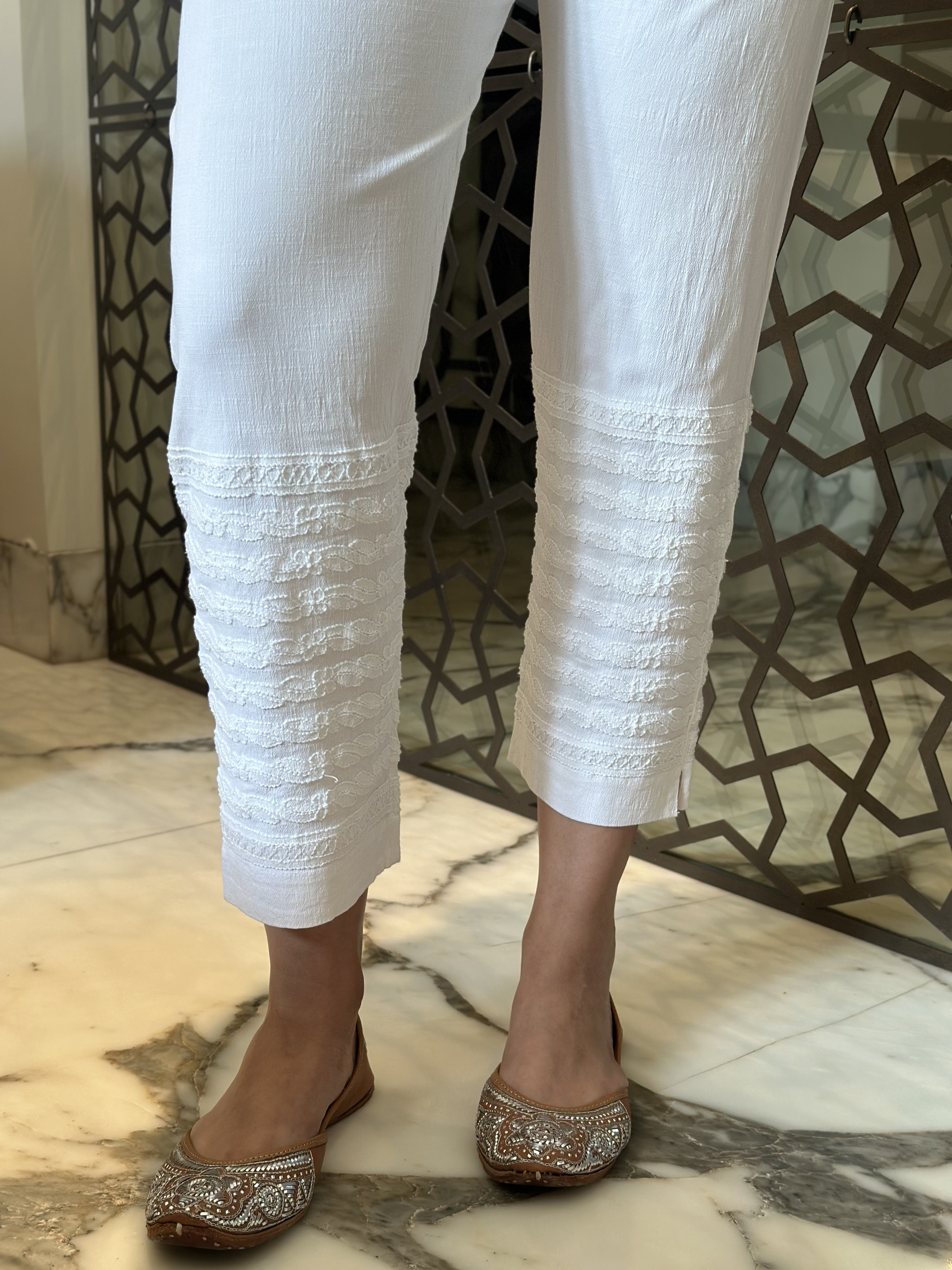 Cotton Polka Chikankari Short Top