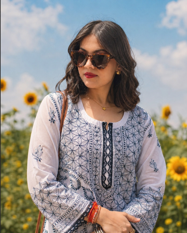Midnight Bloom Kurta