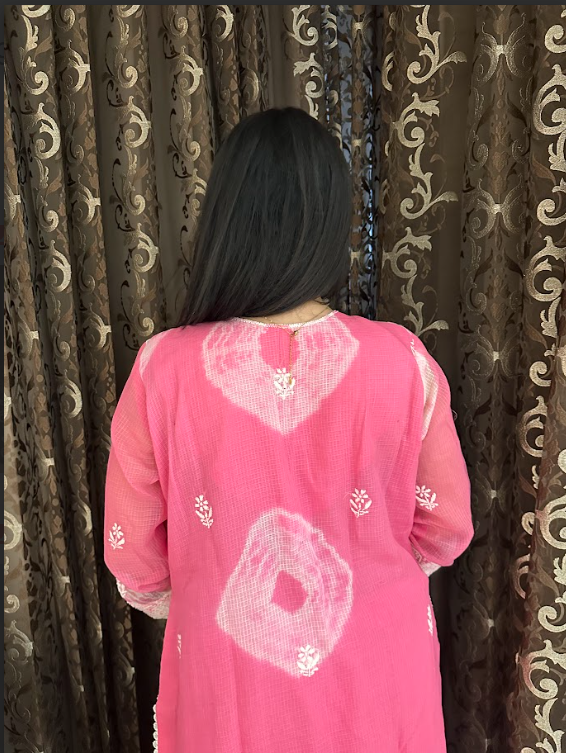 Gulnaar Pink Chikankari Set